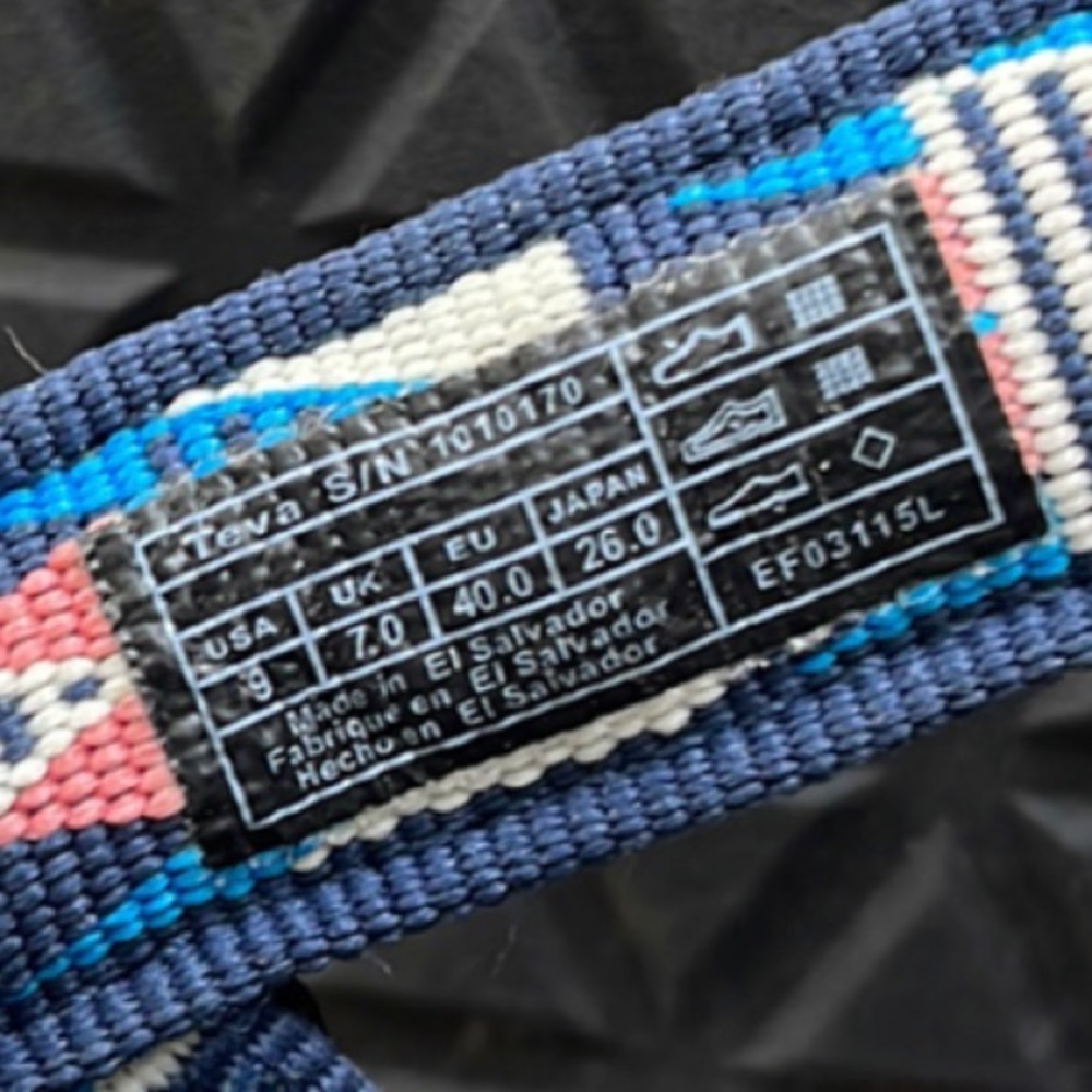 Teva Original Universal Slide Sport Sandals LIKE NEW blue size 9 Adjustable - Picture 10 of 10